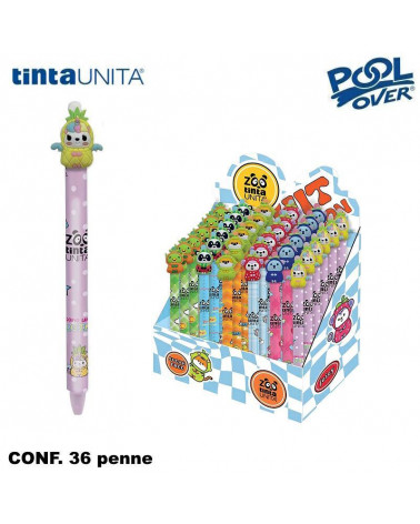 TINTA UNITA ZOO ESP 36 PENNA SCATTO CANCELLABILE NERO