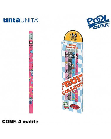 TINTA UNITA ZOO SET 4 MATITA CON GOMMA