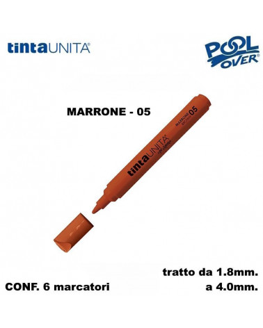 TINTA UNITA MARCATORE ART MARKER P.MEDIA MARRONE 05 [6PZ]