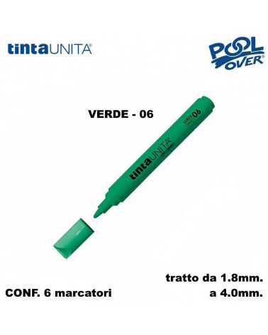 TINTA UNITA MARCATORE ART MARKER P.MEDIA VERDE 06 [6PZ]