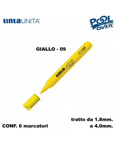TINTA UNITA MARCATORE ART MARKER P.MEDIA GIALLO 09 [6PZ]