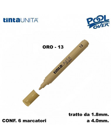 TINTA UNITA MARCATORE ART MARKER P.MEDIA ORO 13 [6PZ]