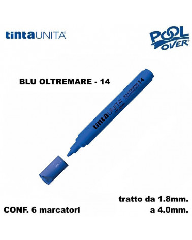 TINTA UNITA MARCATORE ART MARKER P.MEDIA BLU OLTREMARE 14 [6PZ]
