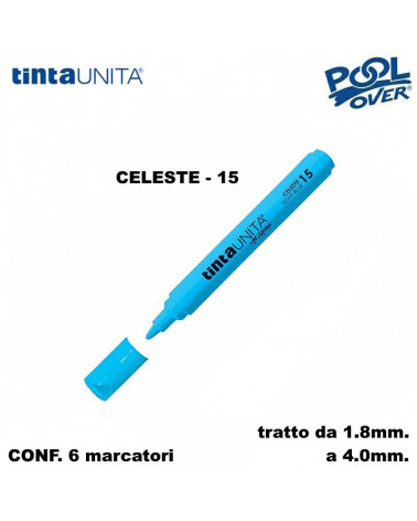 TINTA UNITA MARCATORE ART MARKER P.MEDIA CELESTE 15 [6PZ]