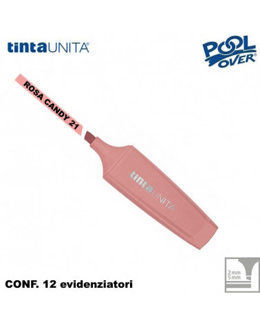 TINTA UNITA EVIDENZIATORE PALETTE ROSA CANDY PASTEL 21 12PZ.