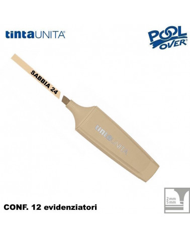 TINTA UNITA EVIDENZIATORE PALETTE SABBIA PASTEL 24 12PZ.