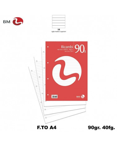 BM RICAMBIO A4 BIANCO 90GR. 1R