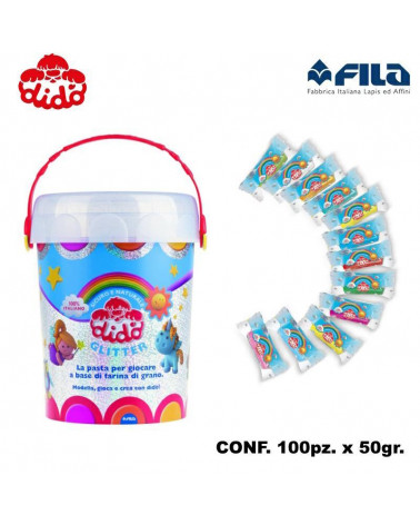 DIDO' VASO SALSICCIOTTI 100PZ. GLITTER FILA 344900