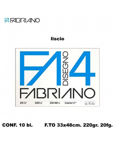 FABRIANO BLOCCO F4 33X48 20 FG.LISCIO DISEGNO [10PZ]