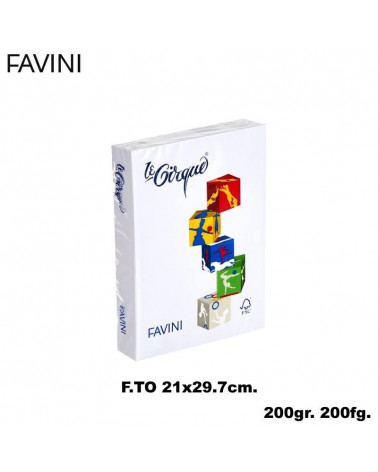 FAVINI CARTA A4 200gr.200fg.LE CIRQUE BIANCA-FOTOCOPIE