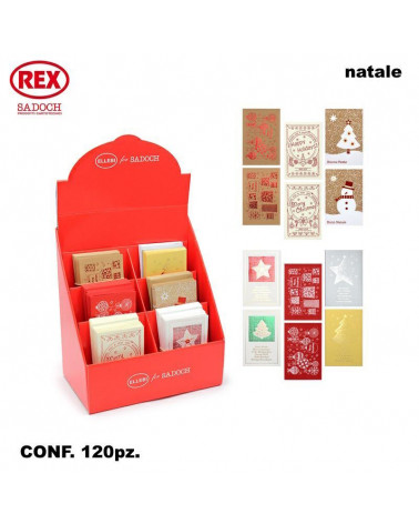SADOCH BIGLIETTI DOPPI NATALE CON BUSTA [120PZ]