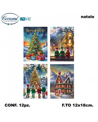 CECAMI BIGLIETTI BUON NATALE 50176BN [12PZ]