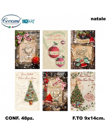 CECAMI BIGLIETTI BUON NATALE MINI 50165BN [48PZ]