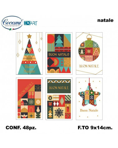 CECAMI BIGLIETTI BUON NATALE MINI 50190BN [48PZ]