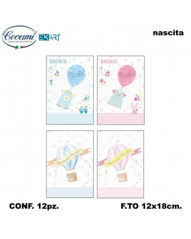 CECAMI BIGLIETTI LIETO EVENTO BIRTH COLLECTION 10160 [12PZ]