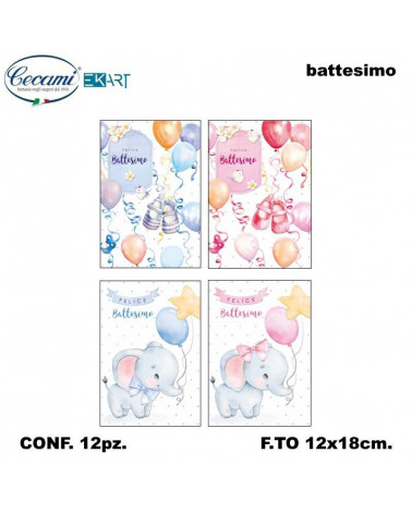 CECAMI BIGLIETTI FELICE BATTESIMO BIRTH COLLECTION 10161 [12PZ]