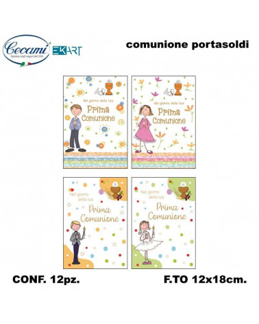CECAMI BIGLIETTI COMUNIONE PORTASOLDI 10203 [12PZ]