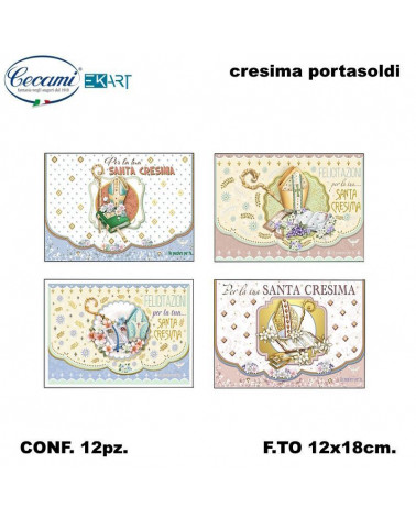 CECAMI BIGLIETTI CRESIMA PORTASOLDI 10184 [12PZ]