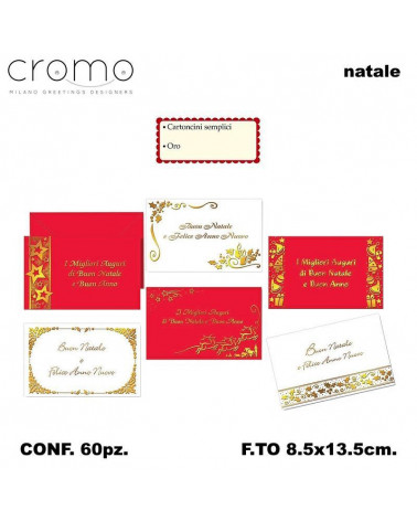 CROMO BIGLIETTI AUGURI DI NATALE NT.0335 [60PZ]