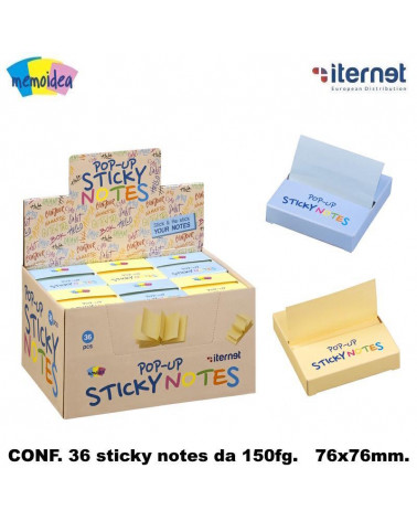 ITERNET DISPLAY 36 NOTES POP-UP 76x76 150fg.