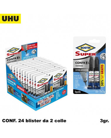UHU ESP 24x2 COLLA BOSTIK SUPER CONTROL 3gr.