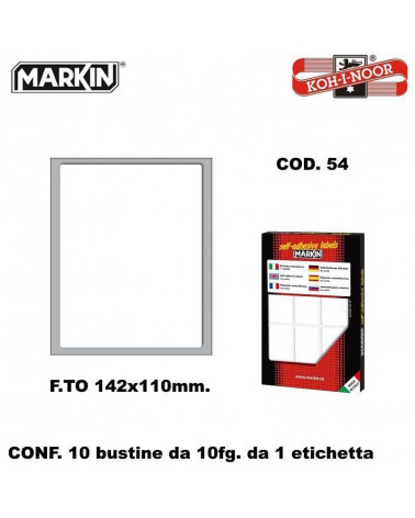 MARKIN ETICHETTE ADESIVE 10CF. 10FG. COD.54 142X110