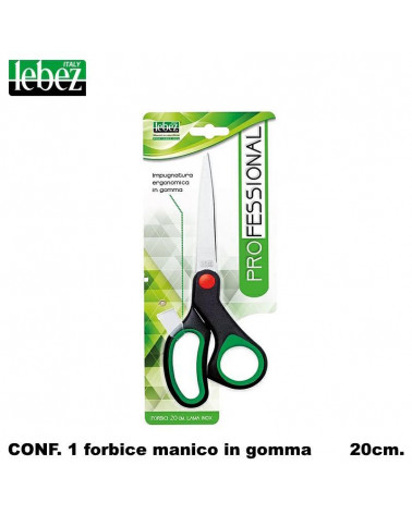 LEBEZ FORBICE ACCIAIO 20CM.LEBEZ MANICO GOMMA
