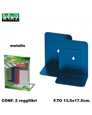 LEBEZ REGGILIBRO METALLO 2PZ. BLU