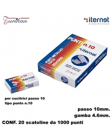 ITERNET PUNTI TURIKAN P.10 1000P. 20PZ. PER CUCITRICE