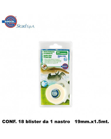 EUROCEL NASTRO BIADESIVO FORTE 19X1,5 165 18 BLISTER