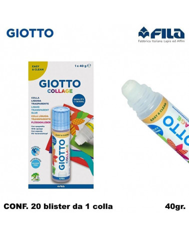 GIOTTO COLLA COLLAGE 40gr. 20 BLISTER 1PZ.