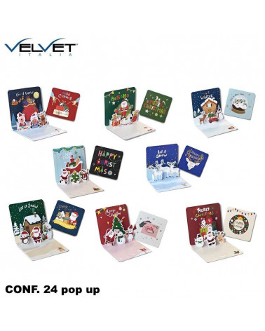 VELVET BIGLIETTI 24PZ POP UP NATALE