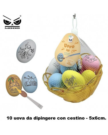 MOOD UOVA DA DIPINGERE IN CESTINO SET 10pz. ET100
