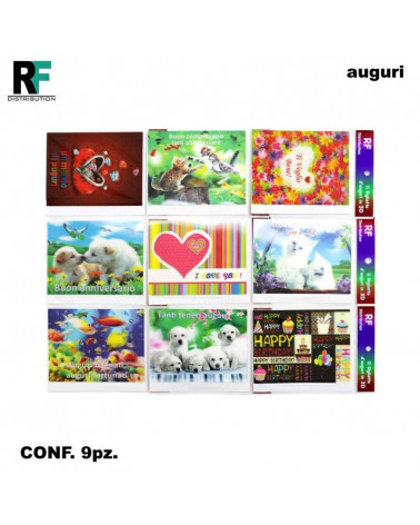 RF DISTRIBUTION BIGLIETTI AUGURI 3D [9PZ]