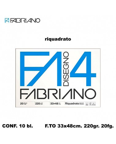 FABRIANO BLOCCO F4 33X48 20 FG.C/MARGINE  DISEGNO [10PZ]