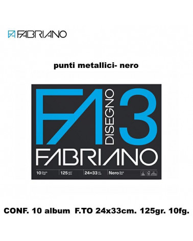 FABRIANO ALBUM NERO F3 24X33 DISEGNO[10PZ]