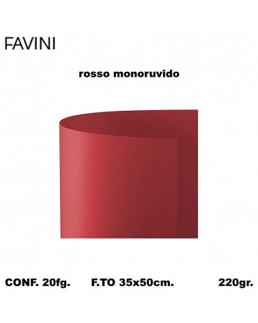 BRISTOL FAVINI MONORUVIDO 35x50 ROSSO [20FG]