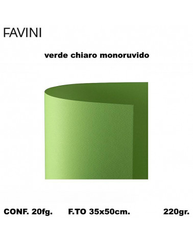 BRISTOL FAVINI MONORUVIDO 35x50 VERDE CHIARO [20FG]