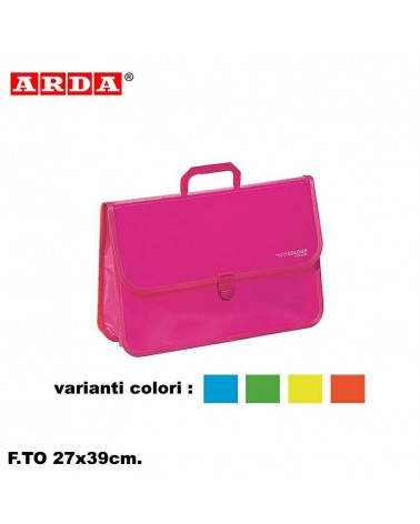 ARDA VALIGETTA CON SOFFIETTO FLUO 27x39cm.