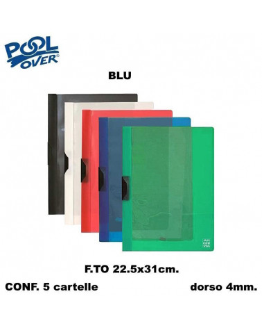 POOL OVER CARTELLE CON CLIP BLU-95392 [5PZ]