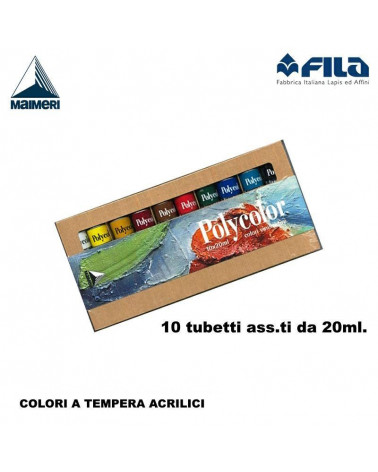 MAIMERI TEMPERA T.7 20ML.10COL ACRILICA CONF.REGALO