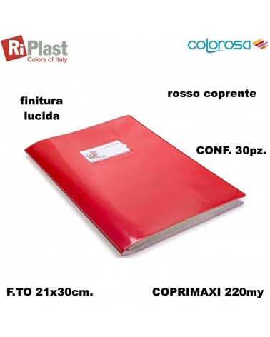 RI PLAST COPRIMAXI A4 GREEN LINE COLOROSA ROSSO [30PZ]