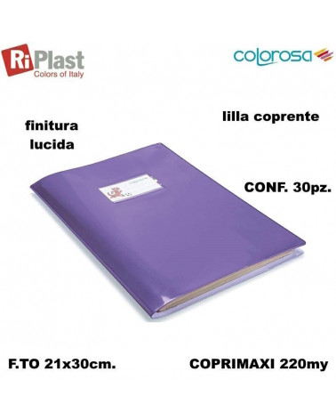 RI PLAST COPRIMAXI A4 GREEN LINE COLOROSA LILLA [30PZ]