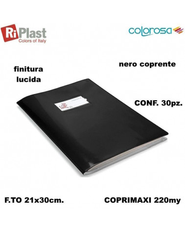 RI PLAST COPRIMAXI A4 GREEN LINE COLOROSA NERO [30PZ]