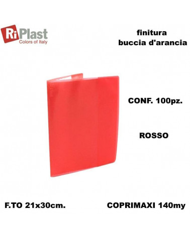 RI PLAST COPRIMAXI A4 GLASS 100pz.ROSSO