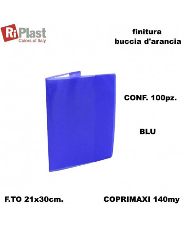 RI PLAST COPRIMAXI A4 GLASS 100pz.BLU
