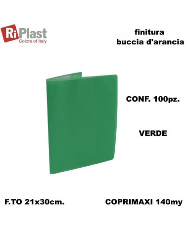RI PLAST COPRIMAXI A4 GLASS 100pz.VERDE