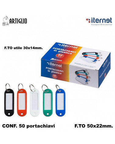 ITERNET TARGHETTE PORTACHIAVI 50PZ. 3460