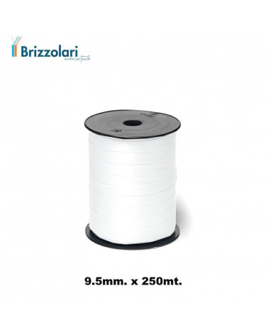 BRIZZOLARI ROCCHETTO MM9,5X250MT. BIANCO 01-NASTRO