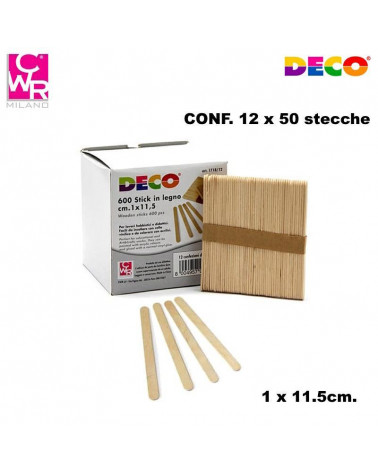 CWR STECCHE DIDATTICHE 50PZ. LEGNO 1718/12 [12CF]